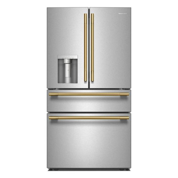 Kitchenaid® 29 cu. ft. French Door Refrigerator with Exterior Water and Ice and FreshChill™ Full-Width Refrigerated Drawer KRMF436SPS