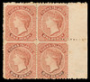 Turks Islands Scott 5 Gibbons 5 Block of Stamp