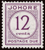 Malaya / Johore Scott J1 Gibbons D1-D5 Mint Set of Stamps