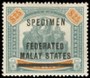 Malaya (Federated States) Scott 13As Gibbons 14s Specimen