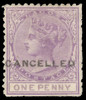 Lagos Scott 1 Gibbons 1 Specimen Stamp