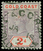 Gold Coast Scott 28 Gibbons 27b Used Stamp (2)
