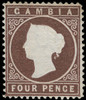 Gambia Scott 9v Gibbons 16Aw Mint Stamp