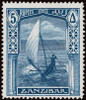 Zanzibar Scott 154 Variety Gibbons 274w Mint Stamp