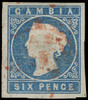 Gambia Scott 2 Gibbons 3a Used Stamp