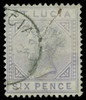 St. Lucia Scott 27a-37a Gibbons 31-36 Used Set of Stamps
