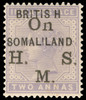 Somaliland Protectorate Scott O3b Gibbons O3b Mint Stamp