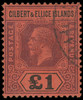 Gilbert and Ellice Islands Scott 26 Gibbons 24 Used Stamp (1)