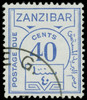 Zanzibar Scott J18a-J23a Gibbons D25a-D30a Used Set of Stamps