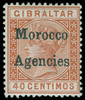Great Britain Offices in Morocco Scott 9 Gibbons 5f Never Hinged Stamp