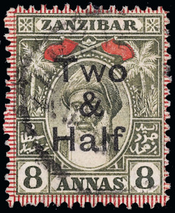 Zanzibar Scott 97b-98b Gibbons 208-209 Used Set of Stamps