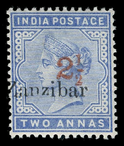 Zanzibar Scott 28Av Gibbons 39D Never Hinged Stamp