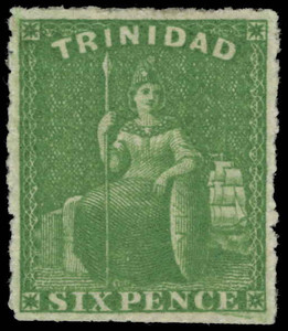 Trinidad Scott 25V Gibbons 42 Mint Stamp (1)