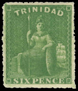 Trinidad Scott 25V Gibbons 42 Mint Stamp