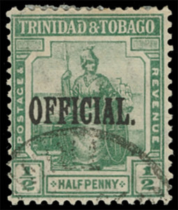 Trinidad and Tobago Scott O3 Gibbons O14 Used Stamp