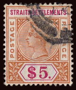 Straits Settlements Scott 83-88 Gibbons 95-105 Used Set of Stamps