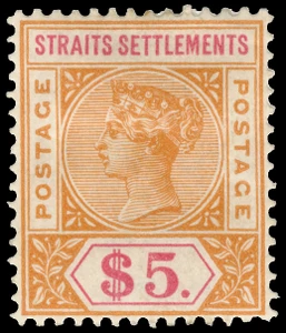 Straits Settlements Scott 43-88 Gibbons 95-105 Mint Set of Stamps