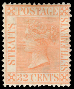 Straits Settlements Scott 10-18 Gibbons 11-19 Mint Set of Stamps