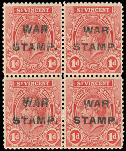 St. Vincent Scott MR1a Gibbons 124a Never Hinged Stamp