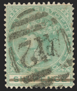 St. Christopher Scott 20a Gibbons 25a Superb Used Stamp