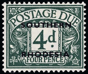 Southern Rhodesia Scott J5a Gibbons D6 Mint Stamp