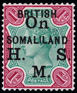 Somaliland Protectorate Scott O1-O5v Gibbons O1-O5b Mint Set of Stamps