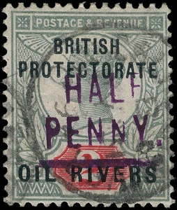Niger Coast Protectorate Scott 20V Gibbons 9 Used Stamp