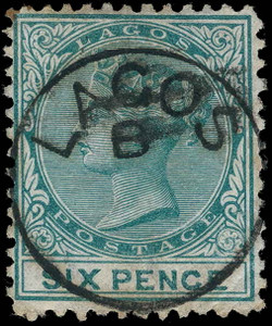 Lagos Scott 5 Gibbons 6 Used Stamp (1)