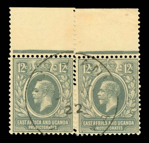Kenya, Uganda and Tanganyika Scott 5 Gibbons 69 Used Pair of Stamps