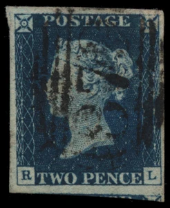 Great Britain Scott 2b Gibbons 4i Used Stamp