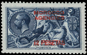 Great Britain Offices in Morocco Scott 57V Gibbons 138a Mint Stamp