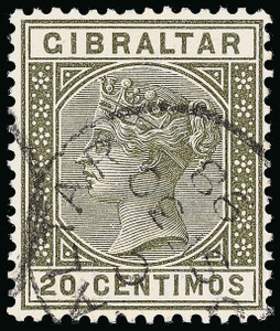 Gibraltar Scott 31 Gibbons 25 Used Stamp (3)