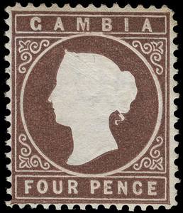 Gambia Scott 9v Gibbons 16Aw Mint Stamp