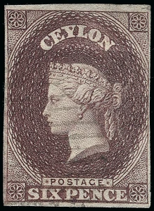 Ceylon Scott 7b Gibbons 6c Used Stamp