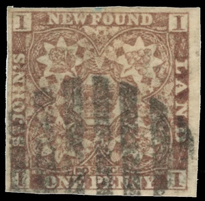 Canada / Newfoundland Scott 1 Gibbons 1 Used Stamp