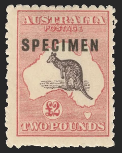 Australia Scott 55s-58s Gibbons 43s-45s Specimen Set of Stamps