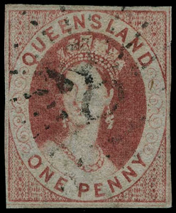 Australia / Queensland Scott 1 Gibbons 1 Used Stamp