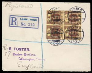 Togo Scott 84 Gibbons 51 Block of Stamps