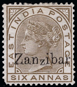 Zanzibar Scott 17f Gibbons 13m Mint Stamp