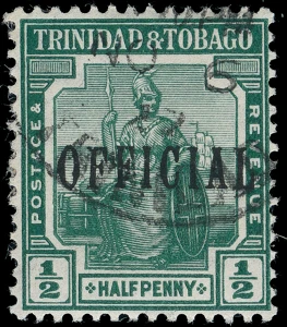 Trinidad and Tobago Scott O4V Gibbons O13a Used Stamp