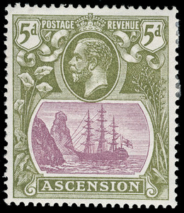 Ascension Scott 16V1 Gibbons 15da Mint Stamp