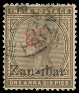 Zanzibar Scott 26D Gibbons 29D Used Stamp
