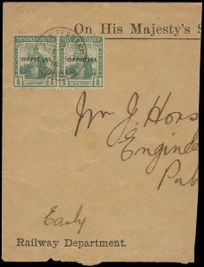 Trinidad and Tobago Scott O1 Gibbons O11 Used Stamp (1)