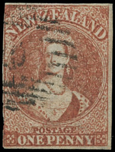 New Zealand Scott 1 Gibbons 1 Used Stamp
