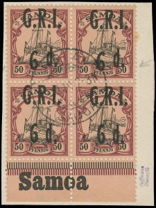 Samoa Scott 108a Gibbons 108b Block of Stamps