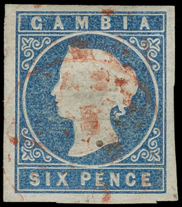 Gambia Scott 2 Gibbons 3a Used Stamp