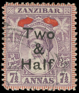 Zanzibar Scott 97c Gibbons 208b Used Stamp Zanzibar Scott 97c Gibbons 208b Used Stamp