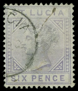 St. Lucia Scott 27a-37a Gibbons 31-36 Used Set of Stamps