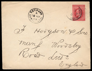 Sierra Leone Scott 89.2 Gibbons 87 on Cover