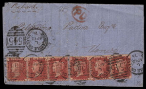 Great Britain Scott 33 Gibbons 43 on Cover Great Britain Scott 33 Gibbons 43 on Cover